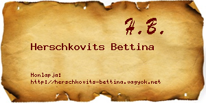 Herschkovits Bettina névjegykártya